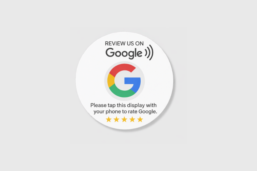 Αυτοκόλλητο κριτικών Google, μεγάλο