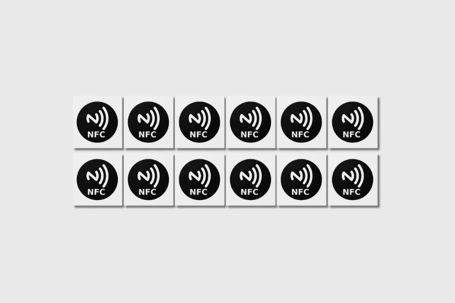 Αυτοκόλλητο NFC NTAG213 για μέταλλο, μαύρο (12 τεμάχια)